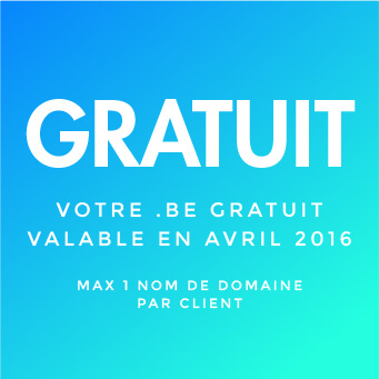 Votre .be gratuit valable en avril 2016