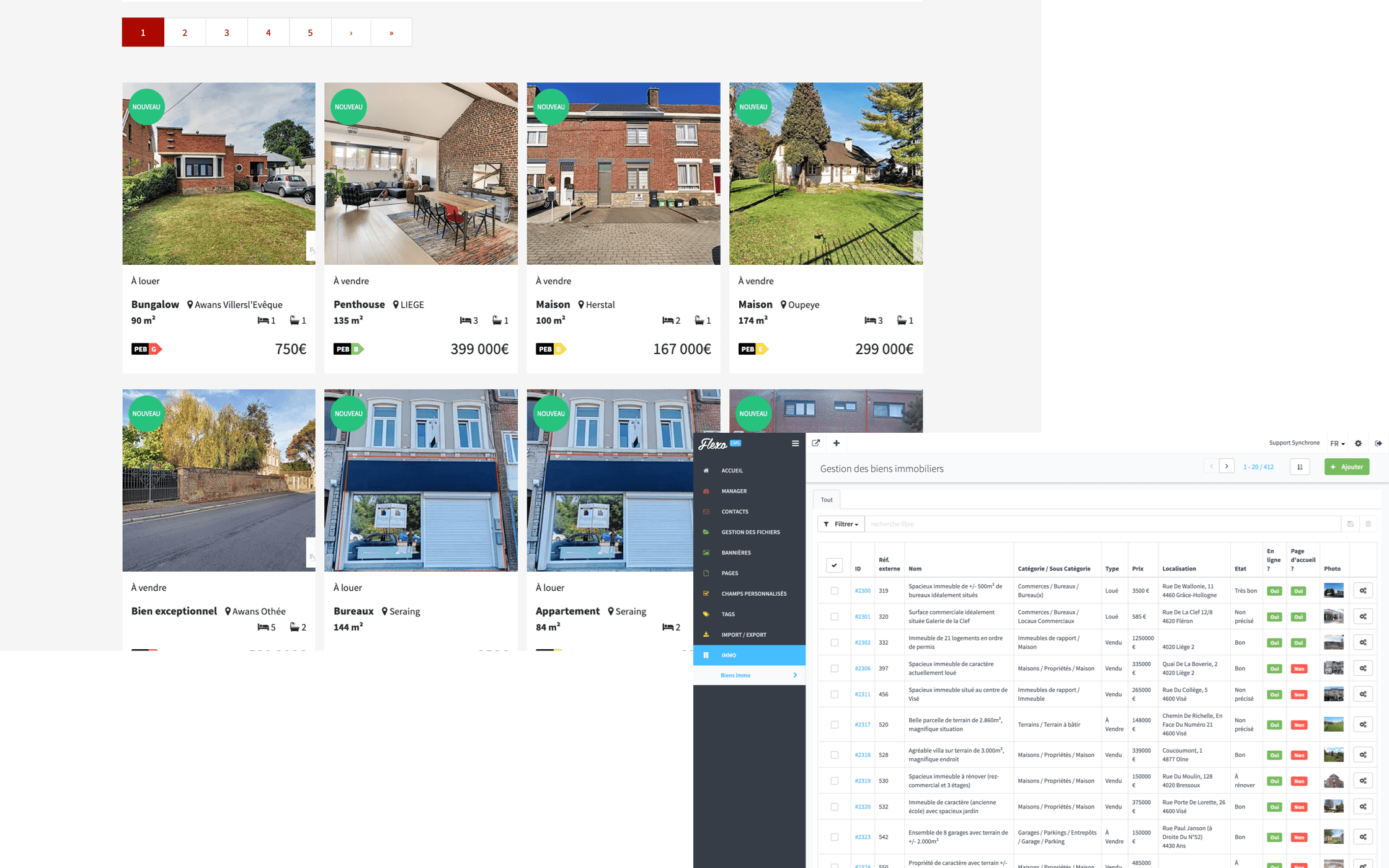 Création site pour agence immobilière