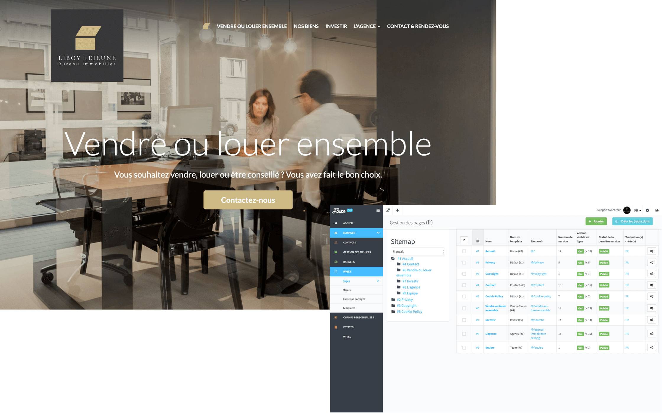 Création site pour agence immobilière