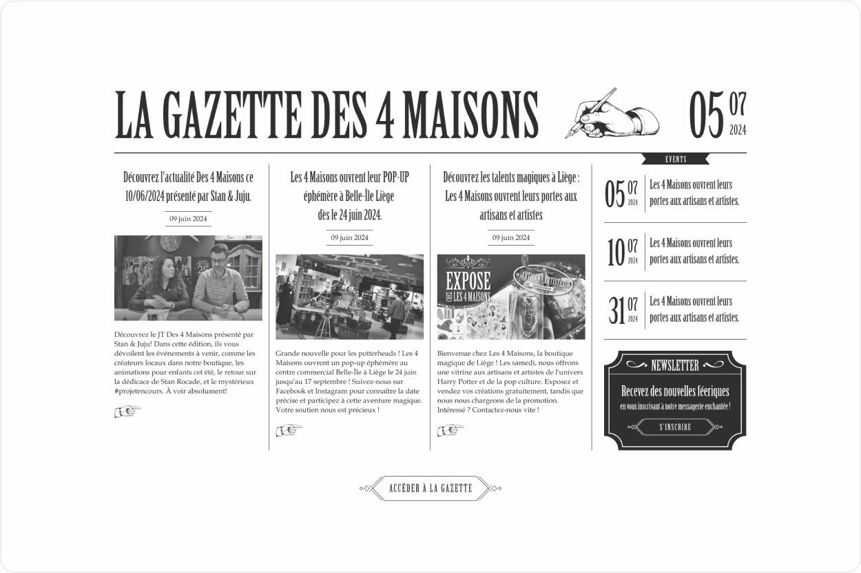 La gazette - Les 4 Maisons
