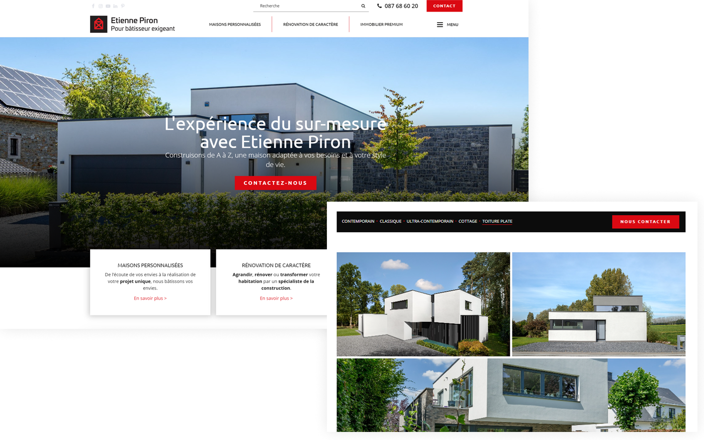 Création d'un site web pour une entreprise de construction
