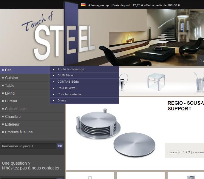 Touch Of Steel - Site ecommerce