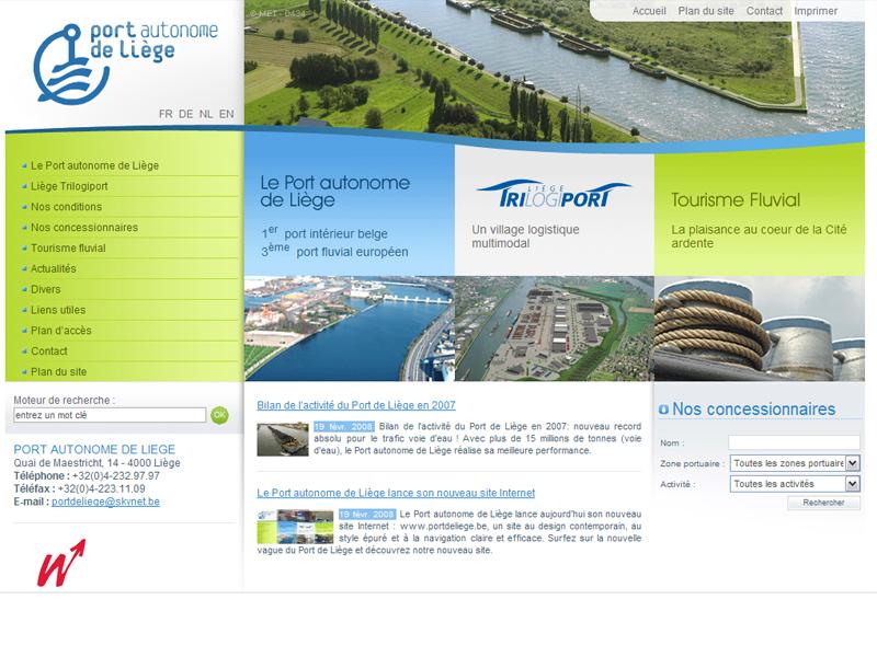 Port autonome de Liège - Site internet