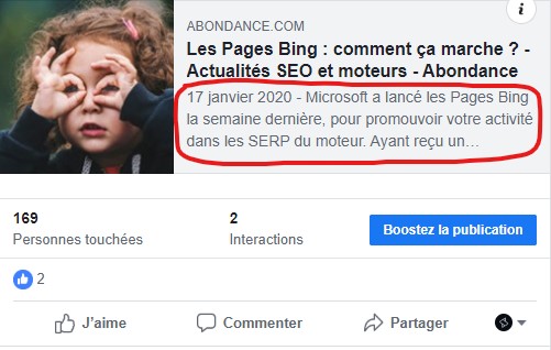 chapeau de la page